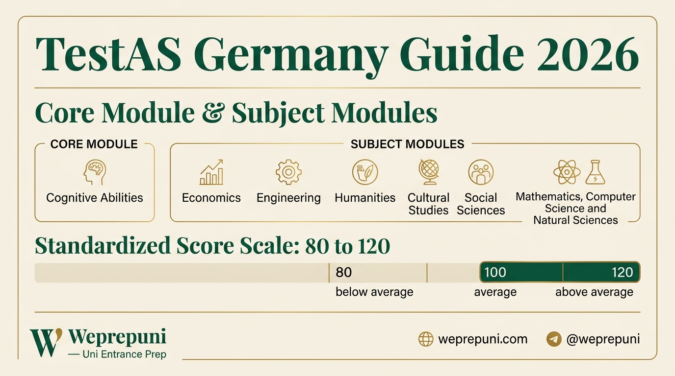 TestAS Germany Standardized Score & Module Matrix 2026